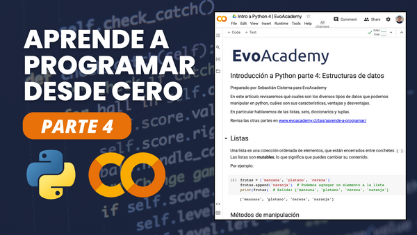 Aprende a programar en Python desde cero con Google Colab - parte 4. Estructuras de datos